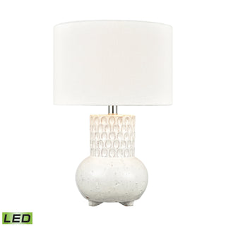 Delia 21'' High 1-Light Table Lamp - White - Includes LED Bulb