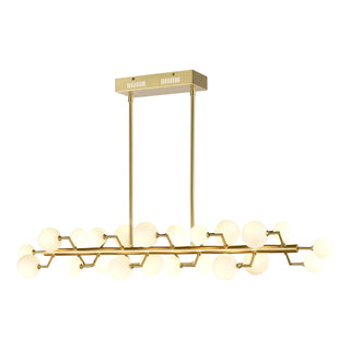 Keir 43.31'' Wide 22-Light Linear Chandeliers - Brass