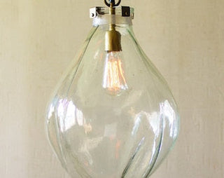 Glass Teardrop Pendant Light