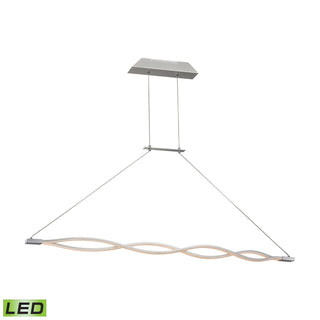 Twist 2'' Wide 2-Light Linear Chandeliers - Aluminum