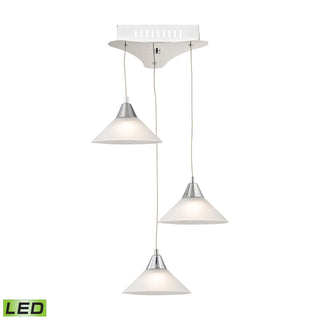 Cono 12'' Wide 3-Light Mini Pendant - Chrome