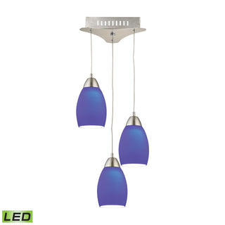 Buro 9'' Wide 3-Light Mini Pendant - Satin Nickel