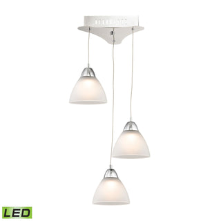 Piatto 11'' Wide 3-Light Mini Pendant - Chrome