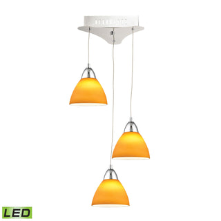 Piatto 11'' Wide 3-Light Mini Pendant - Chrome