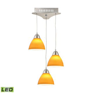 Piatto 11'' Wide 3-Light Mini Pendant - Satin Nickel