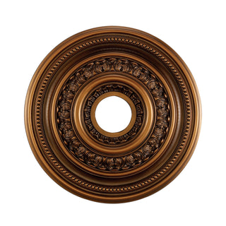 English Study 18'' Wide Medallion - Antique Brass