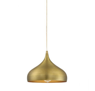 1-Light Plug-In Mini Pendant in Natural Brass