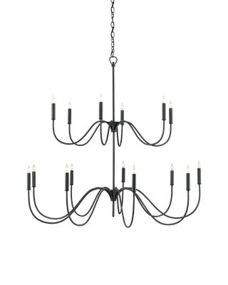 Tirrell Medium Black Chandelier