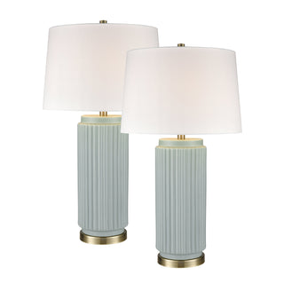 Knox 30'' High 1-Light Table Lamp - Set of 2 Light Blue