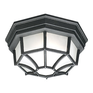 Cirque 10.5'' Wide 1-Light Outdoor Flush Mount - Black