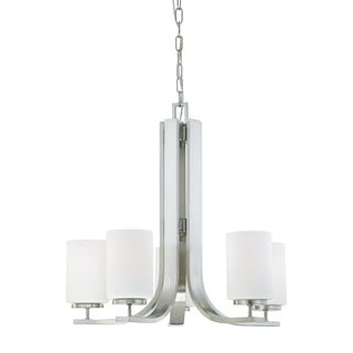 Pendenza 23.5'' Wide 5-Light Chandeliers - Brushed Nickel