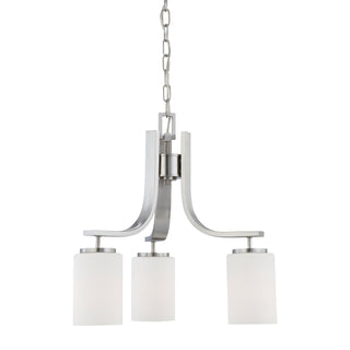 Pendenza 20'' Wide 3-Light Chandeliers - Brushed Nickel