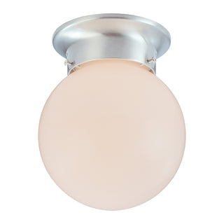 Orb 6'' Wide 1-Light Flush Mount - Brushed Nickel