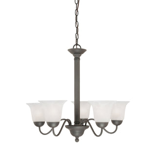 Riva 25'' Wide 5-Light Chandeliers - Painted Bronze