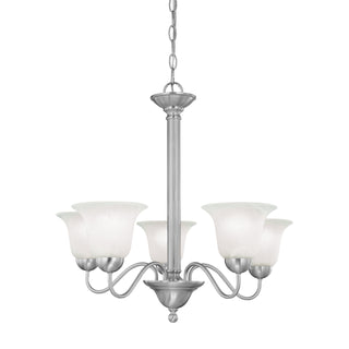 Riva 25'' Wide 5-Light Chandeliers - Brushed Nickel