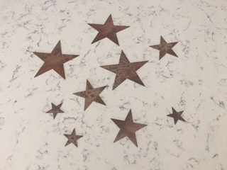 10 Inch Metal STAR Rusty or Natural Steel Finish