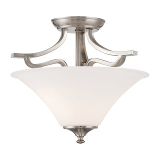 Treme 13'' Wide 2-Light Semi Flush Mount - Brushed Nickel