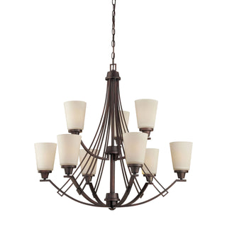 Wright 33'' Wide 9-Light Chandeliers - Espresso