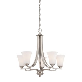 Treme 25'' Wide 5-Light Chandeliers - Brushed Nickel