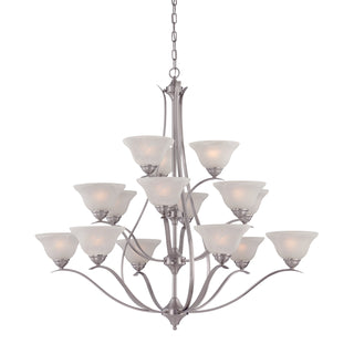 Prestige 48'' Wide 15-Light Chandeliers - Brushed Nickel