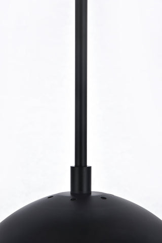 Eclipse 1 Light Black plug in pendant With Clear Glass