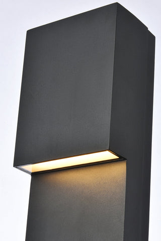 Raine Integrated LED wall sconce in black