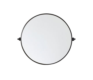 Round pivot mirror 30 inch in black