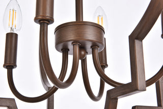 Sandara 4 lights pendant in weathered oak