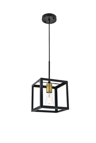 Resolute 1 light brass and black Pendant