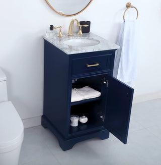 19 inch Single bathroom vanity in Blue