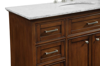 48 In. Single Bathroom Vanity Set In Teak