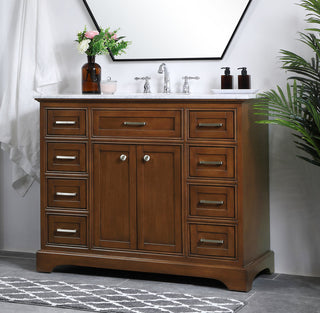 42 in. Single Bathroom Vanity set in teak