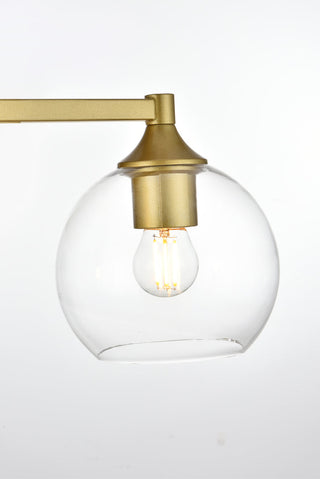 Foster 3 light Brass and Clear Bath Sconce