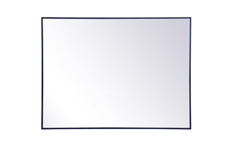 Metal frame rectangle mirror 36 inch x 48 inch in Blue