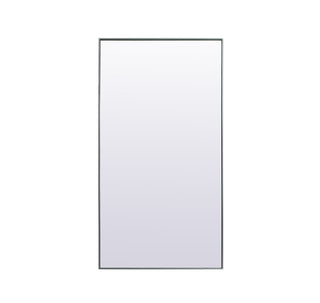 Metal Frame Rectangle Full Length Mirror 36x72 Inch in Silver