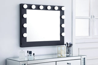 Brenda 32 inch by 26 inch plug in LED 5000K mirror in black