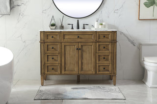 48 inch Single bathroom vanity in driftwood