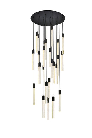 Weston 25 lights pendant in black