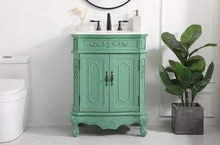 27 inch Single bathroom vanity in vintage mint