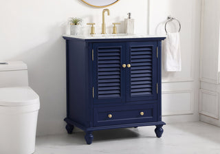 30 inch Single bathroom vanity in blue