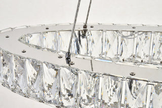 Monroe Integrated LED light Chrome Chandelier Clear Royal Cut Crystal