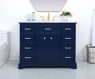 42 inch Single bathroom vanity in Blue