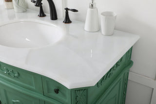 42 inch Single Bathroom vanity in vintage mint with ivory white engineered marble