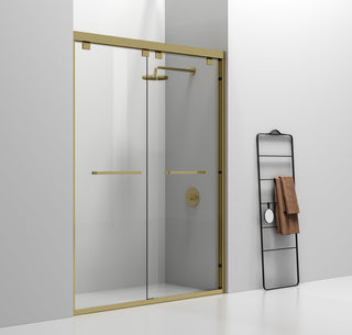 Semi-frameless shower door 60 x 76 Brushed Gold