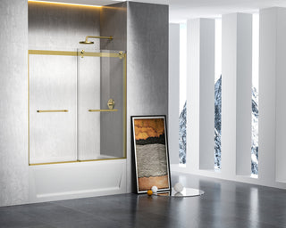 Frameless tub door 60 x 60 Brushed Gold