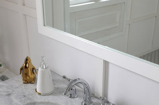 Aqua rectangle vanity mirror 24 inch in White