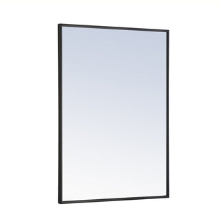 Metal frame Rectangle Mirror 24 inch Black finish