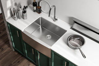 Stainless Steel farmhouse kitchen sink L27'' x W22'' x H10"