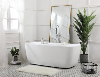 67 inch soaking bathtub in glossy white