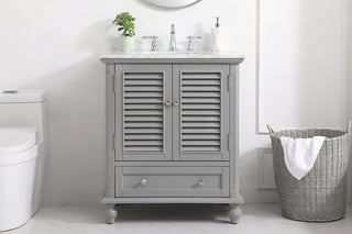 30 inch Single bathroom vanity in grey